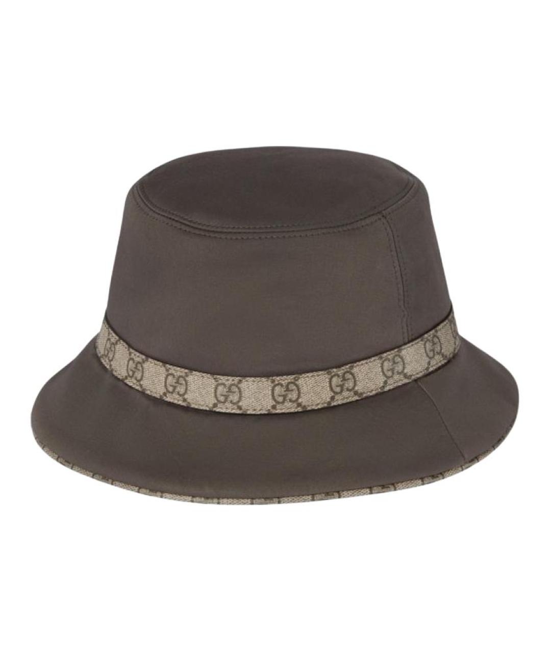 GUCCI Коричневая хлопковая панама, фото 3