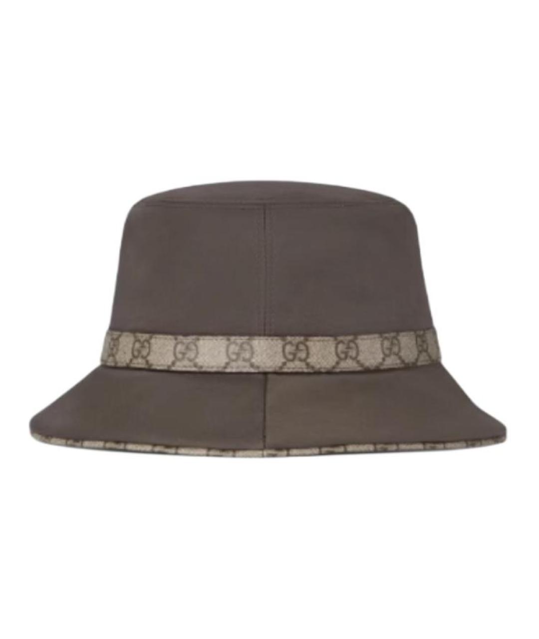 GUCCI Коричневая хлопковая панама, фото 1