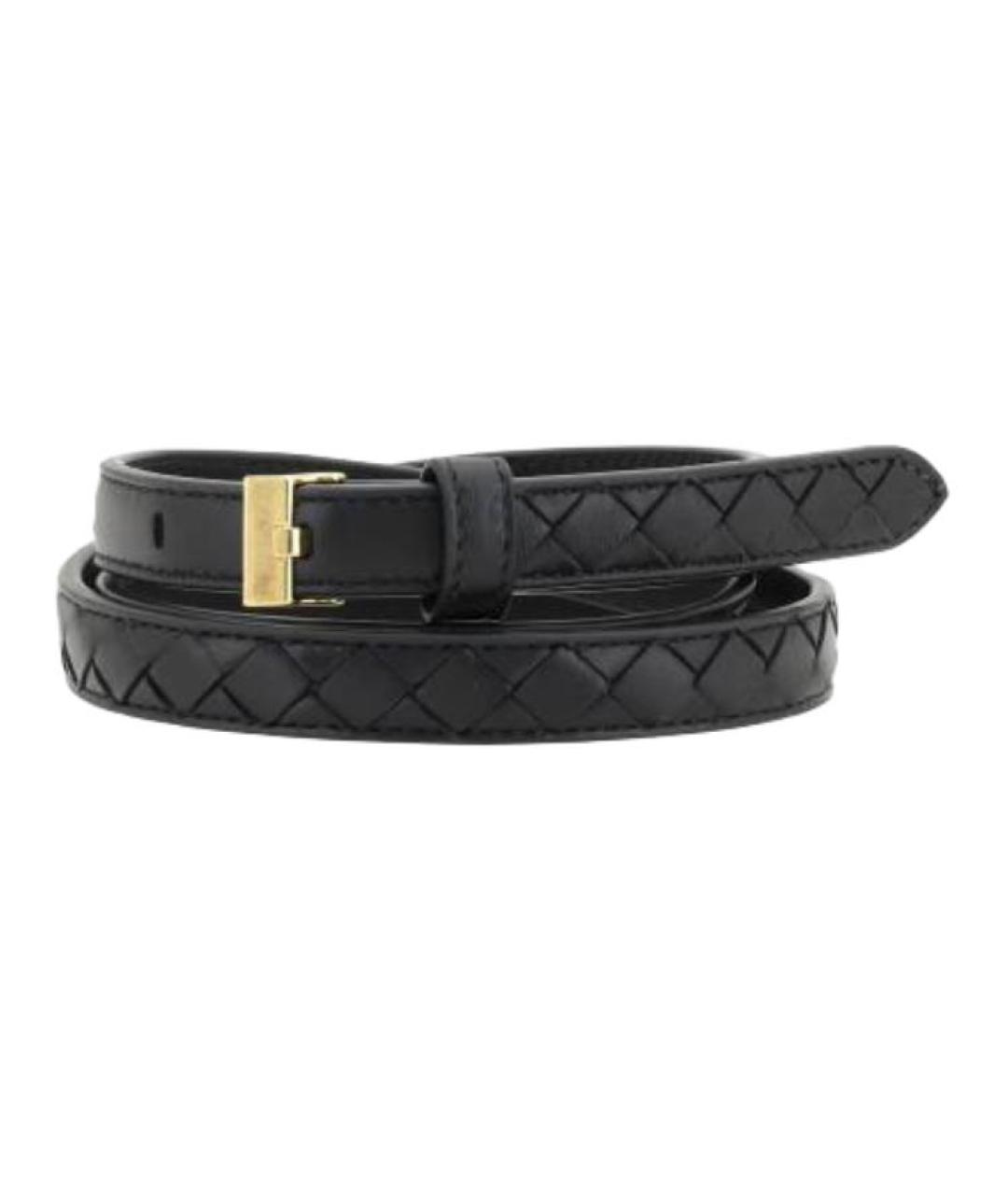 BOTTEGA VENETA Черный кожаный ремень, фото 1