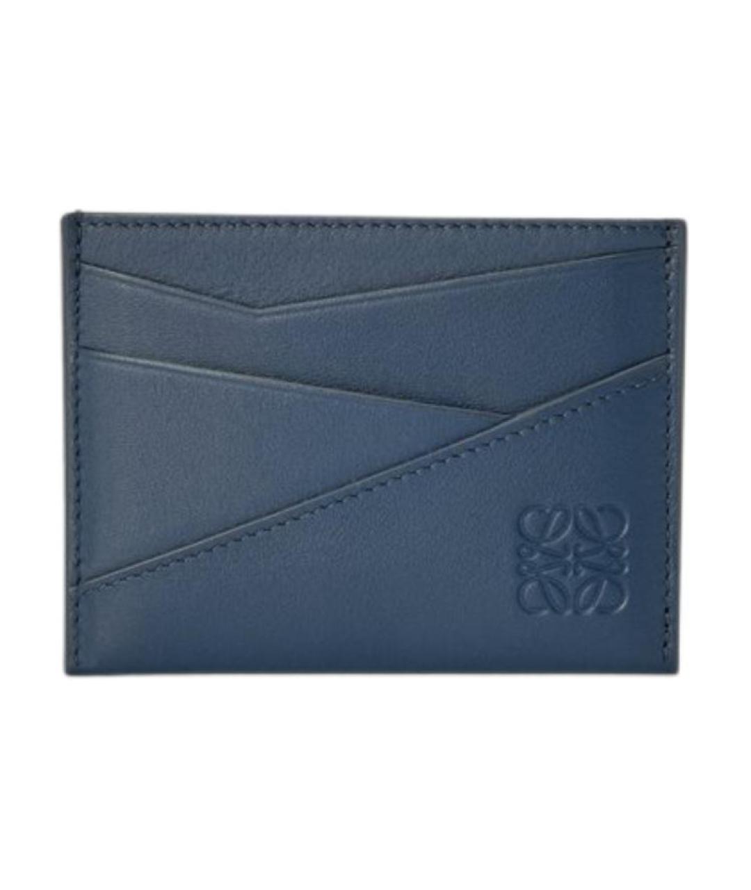 LOEWE Синий кожаный кардхолдер, фото 1
