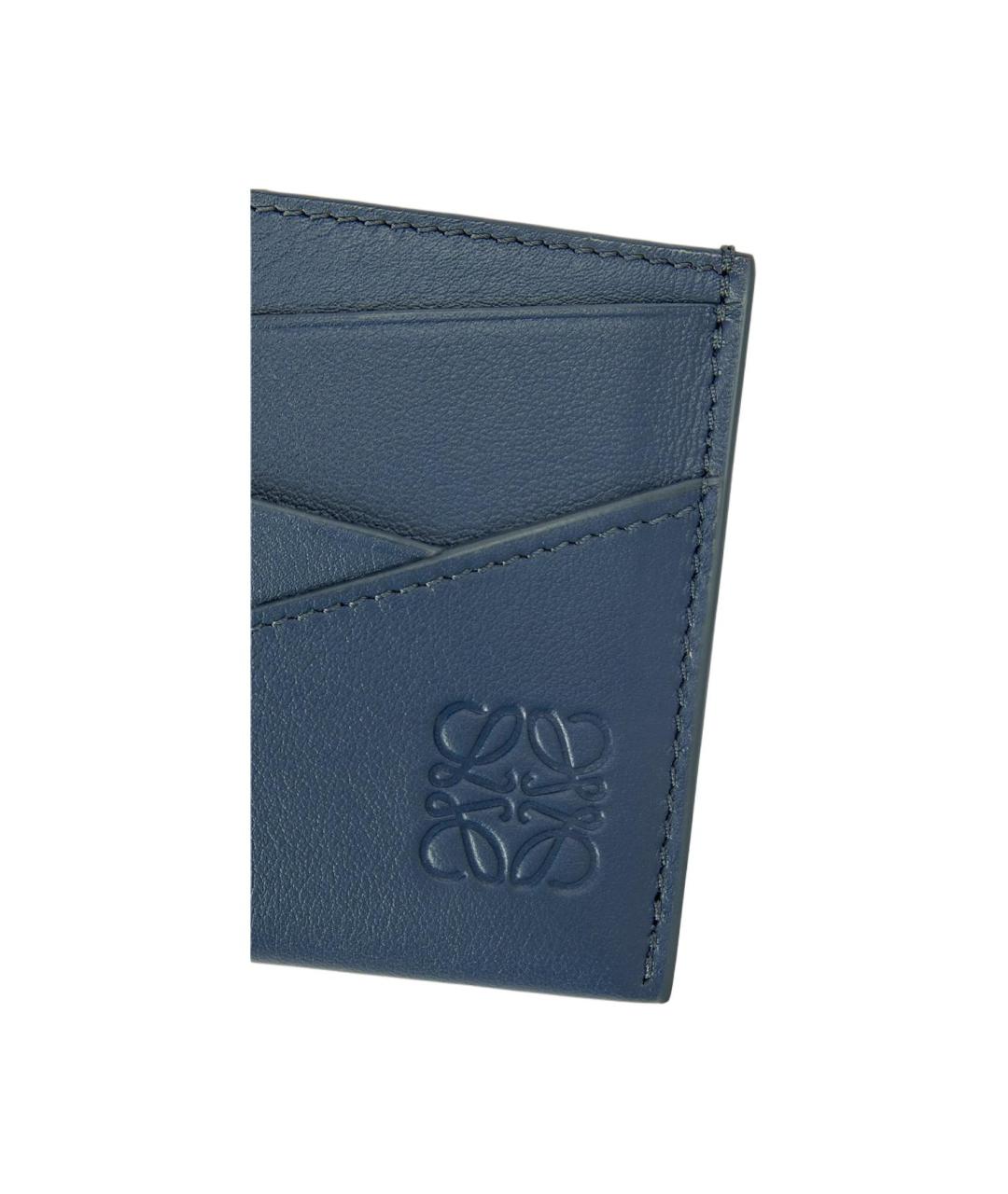 LOEWE Синий кожаный кардхолдер, фото 4