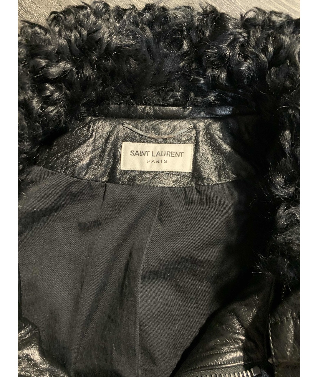 SAINT LAURENT Черная кожаная куртка, фото 5