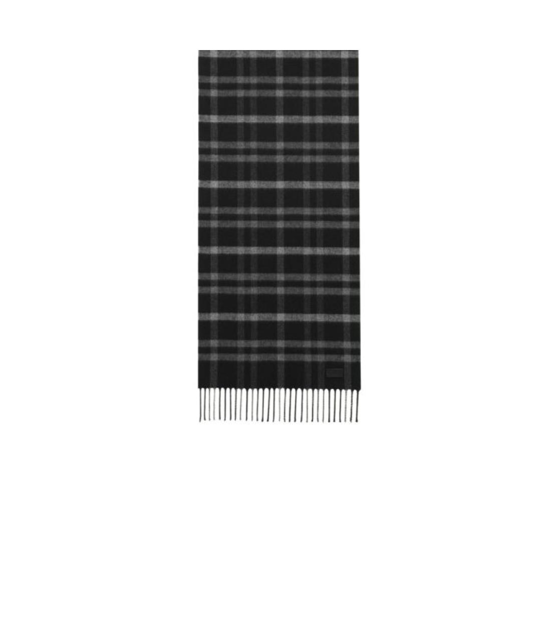 SAINT LAURENT Черный кашемировый шарф, фото 2