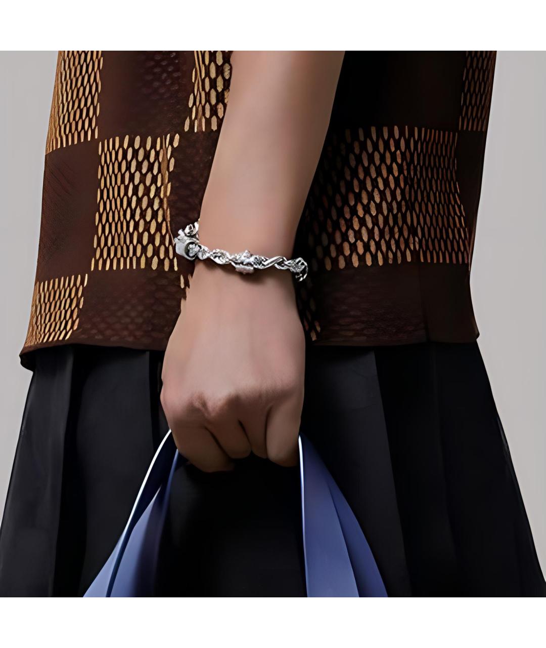 LOUIS VUITTON Серебрянный металлический браслет, фото 2