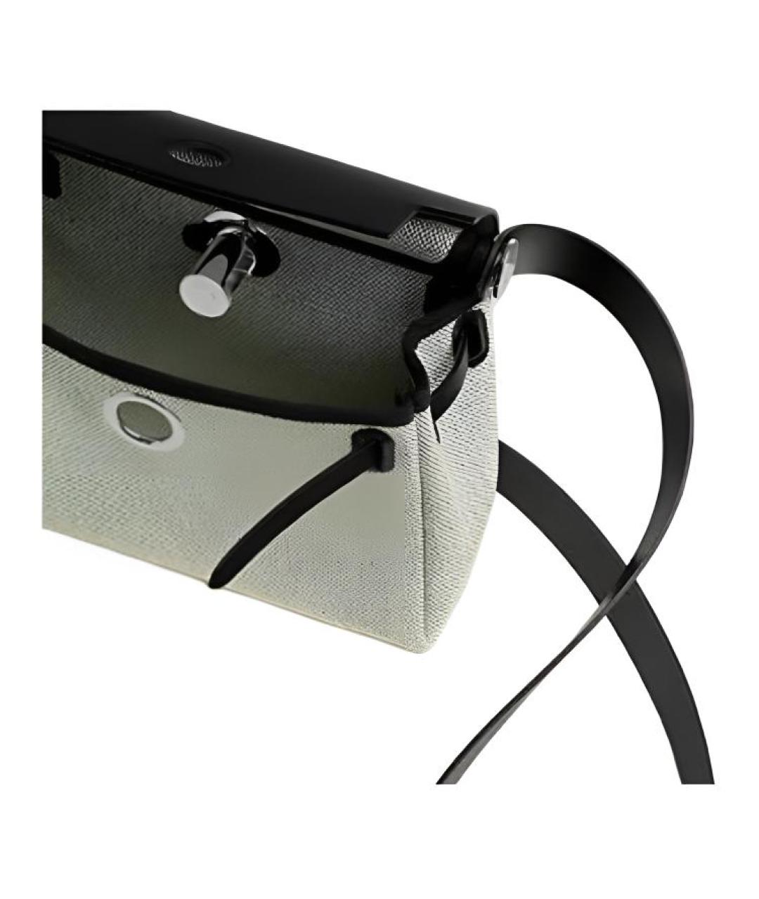 HERMES Серая хлопковая сумка через плечо, фото 3