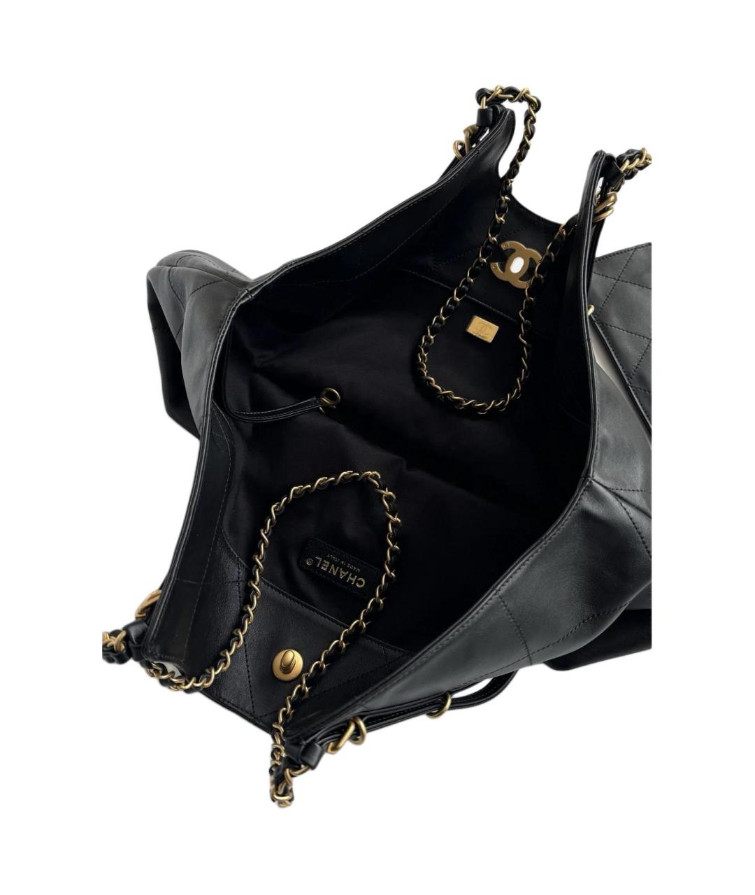 CHANEL Черная кожаная сумка через плечо, фото 5