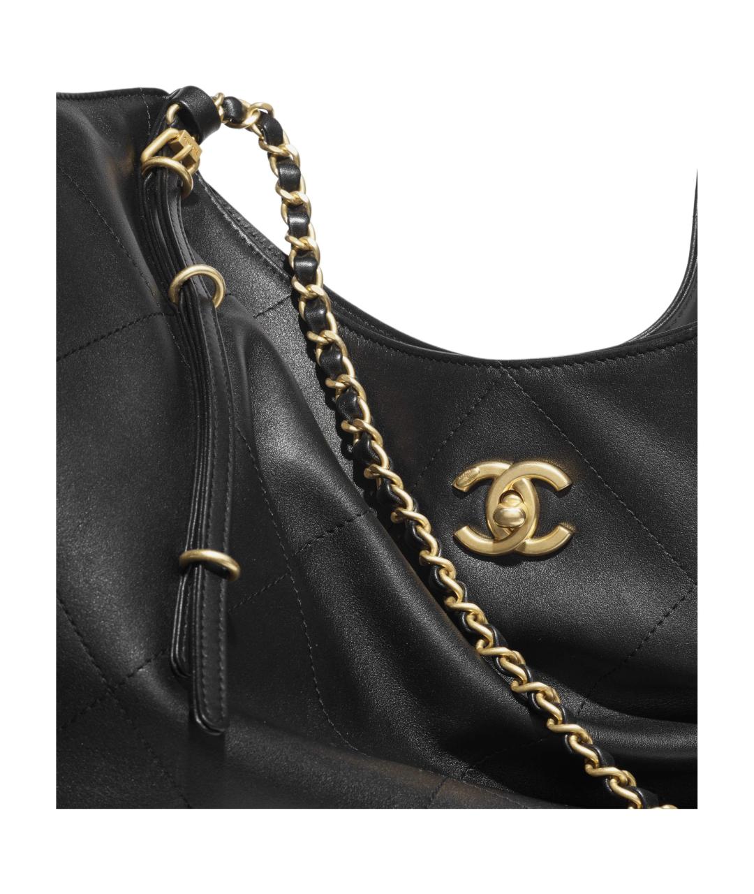 CHANEL Черная кожаная сумка через плечо, фото 3