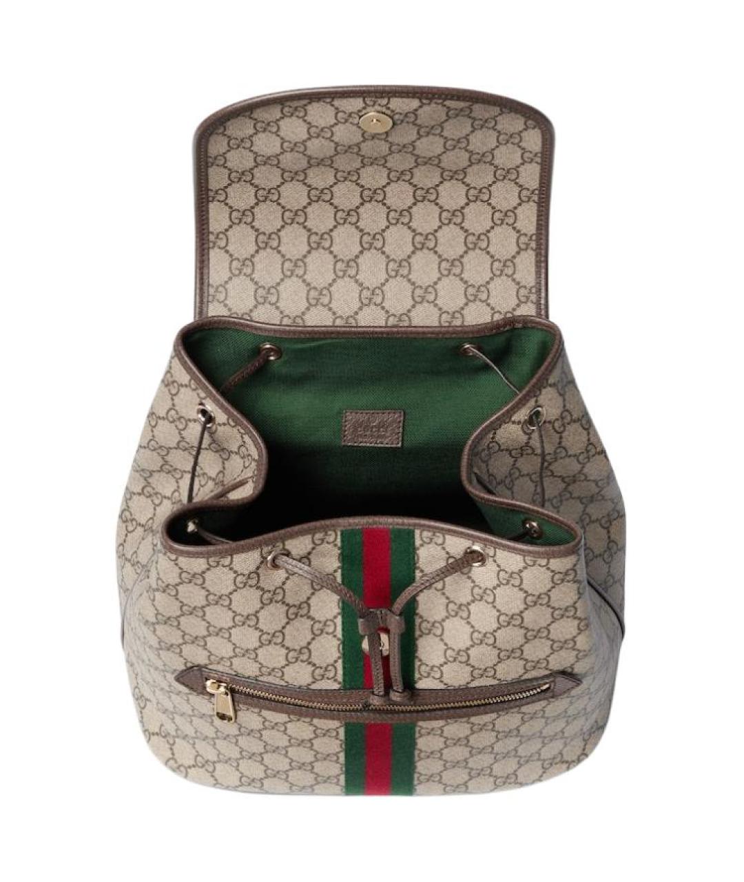 GUCCI Бежевый хлопковый рюкзак, фото 5