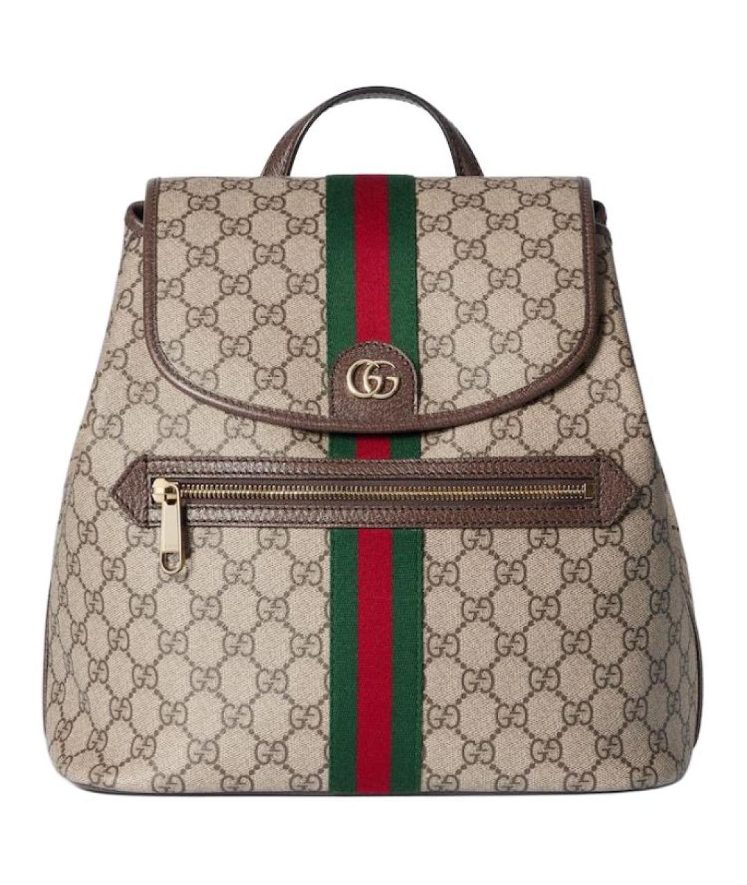 GUCCI Бежевый хлопковый рюкзак, фото 1