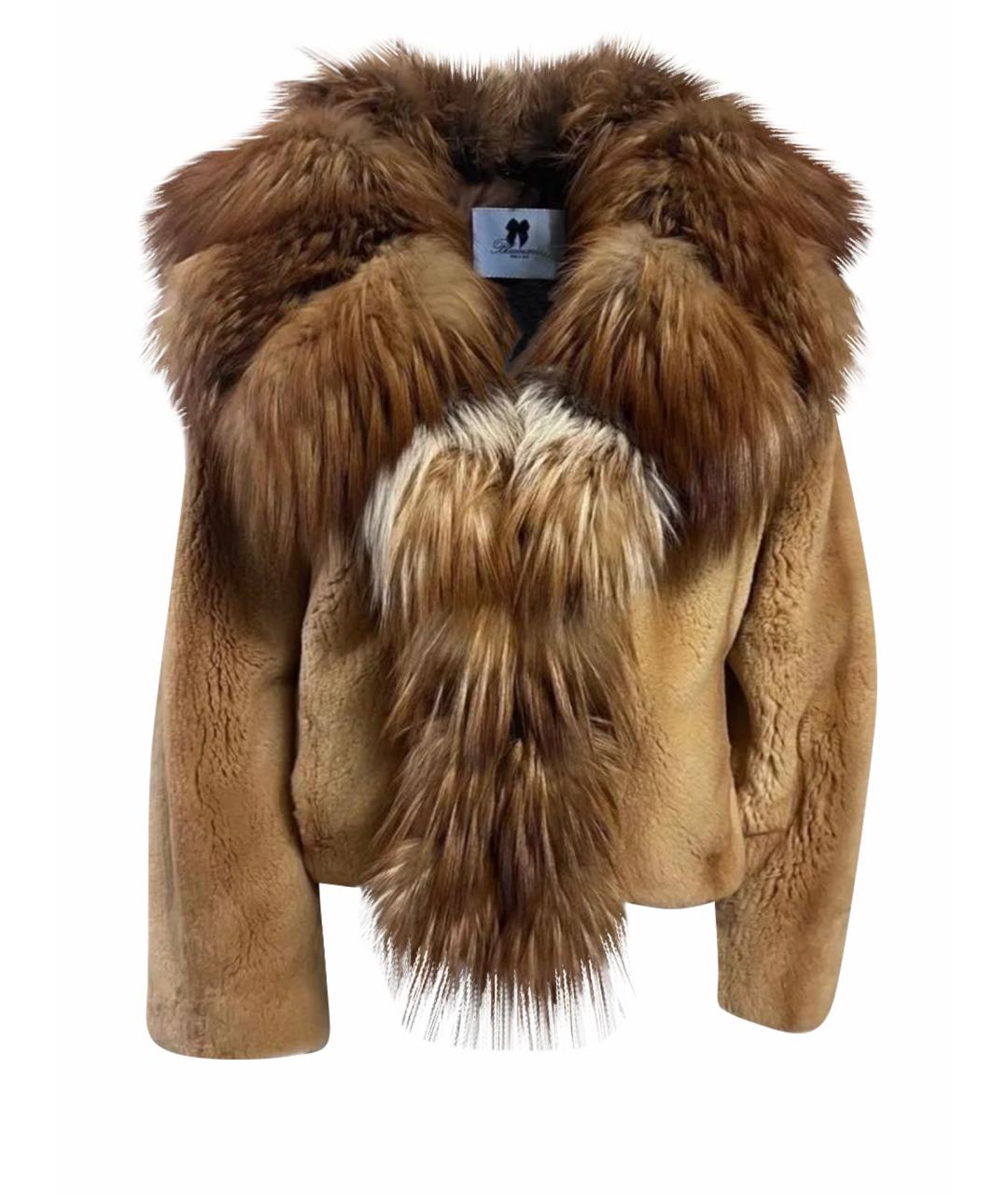 BLUMARINE Коричневая шелковая шуба, фото 1