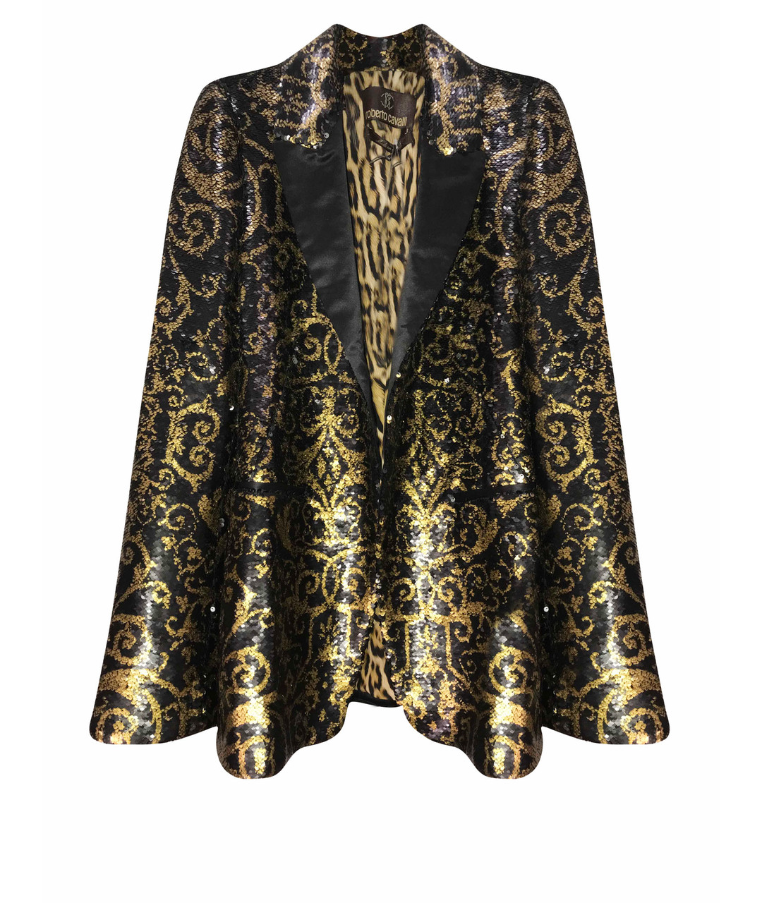 ROBERTO CAVALLI Золотой шелковый жакет/пиджак, фото 1
