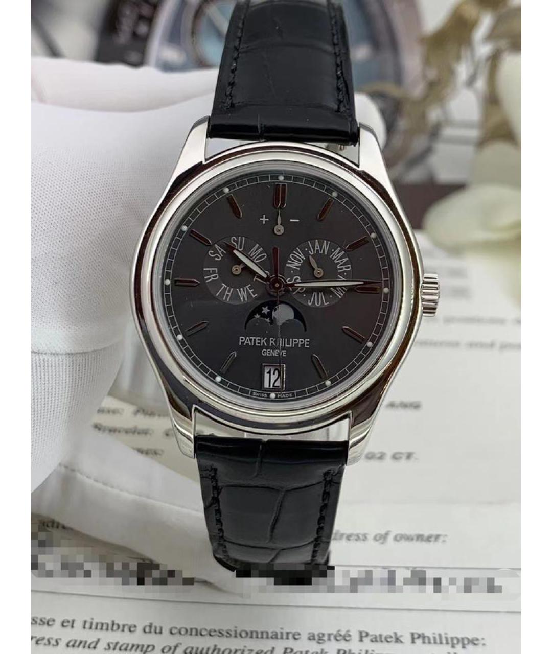 PATEK PHILIPPE Черные платиновые часы, фото 2