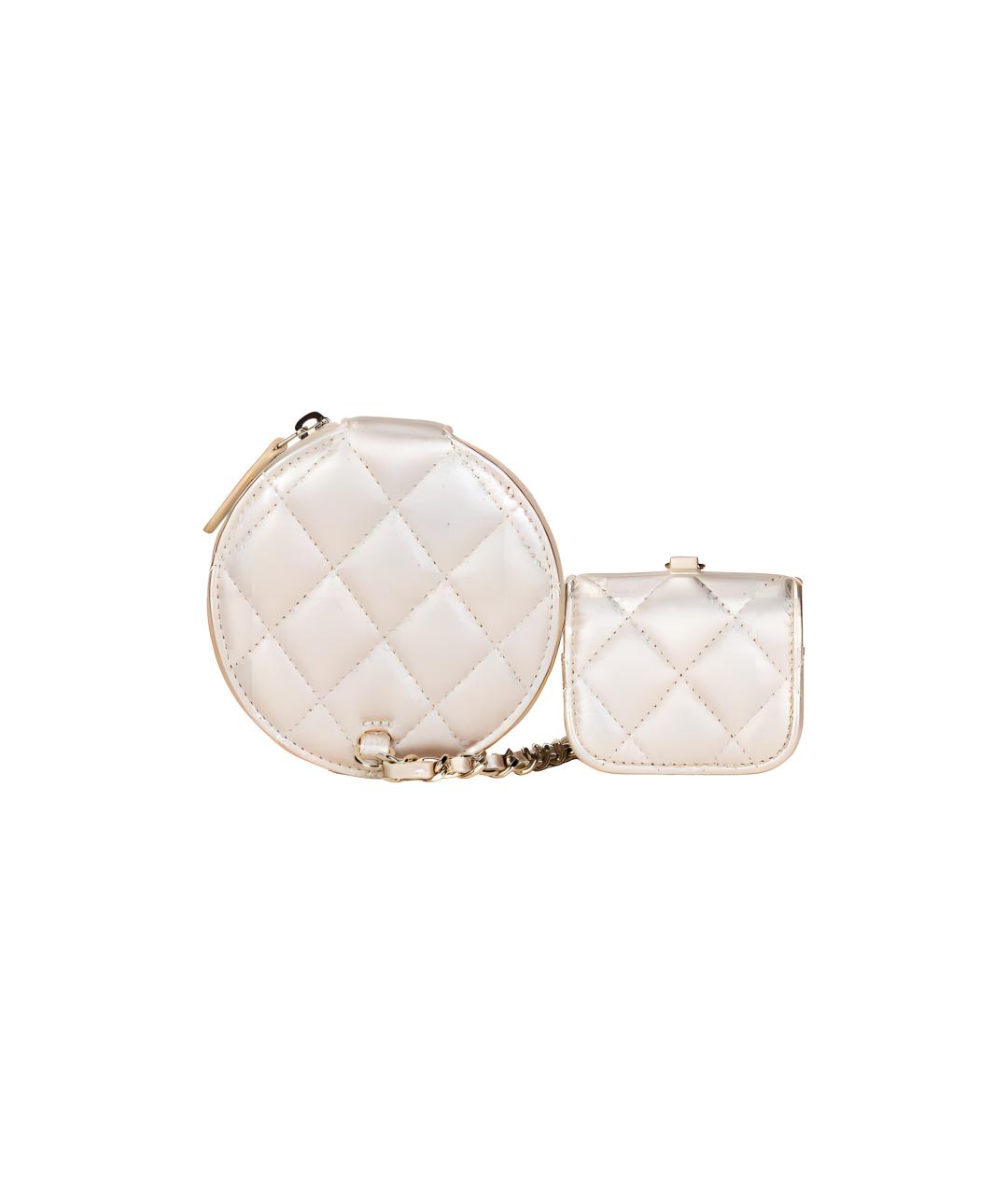 CHANEL Золотая кожаная сумка через плечо, фото 3