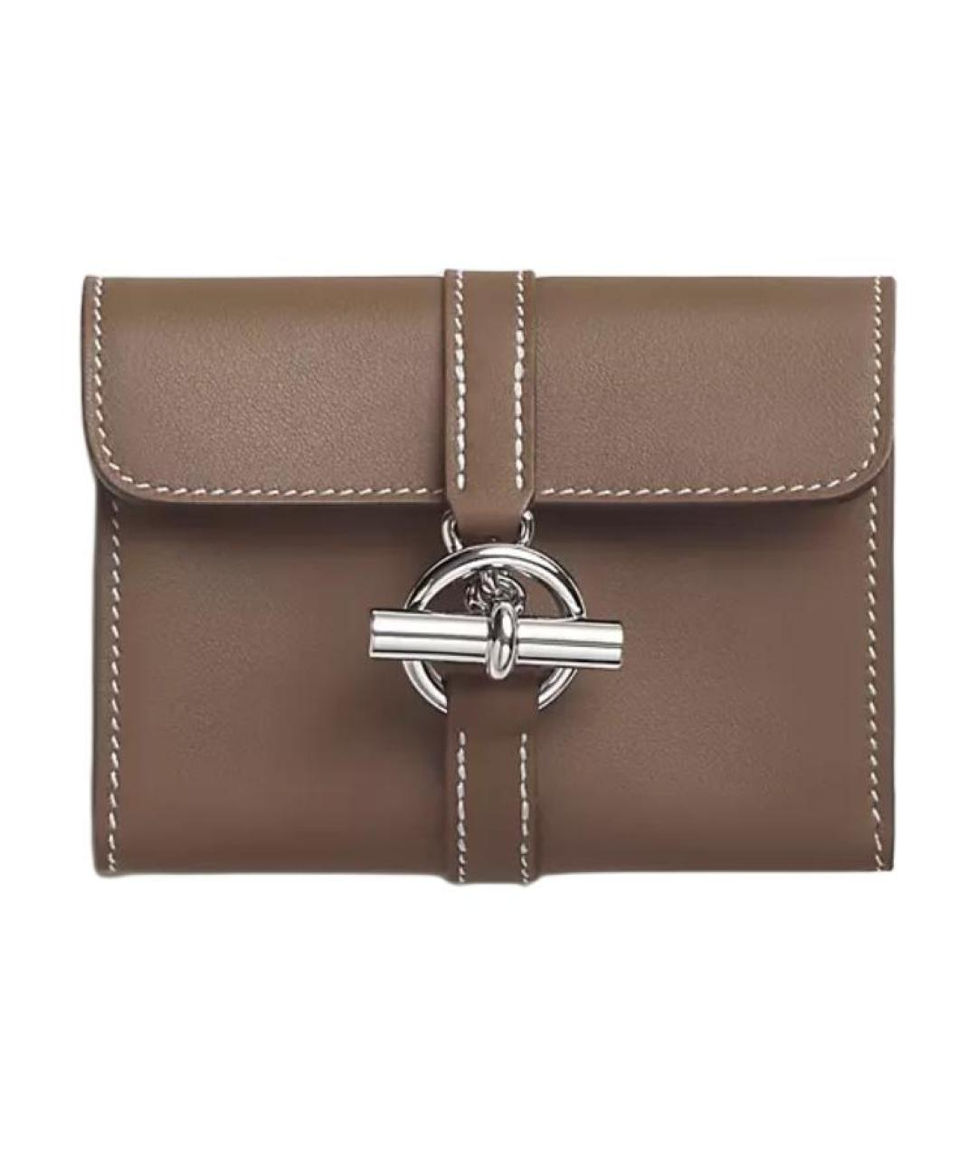 HERMES Коричневый кожаный кошелек, фото 1