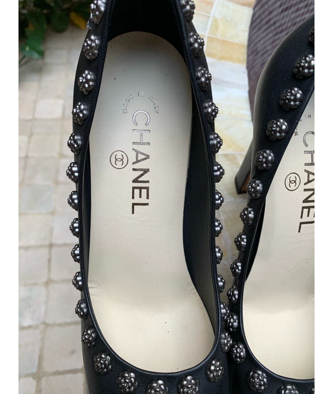 CHANEL PRE-OWNED Черные кожаные туфли, фото 2