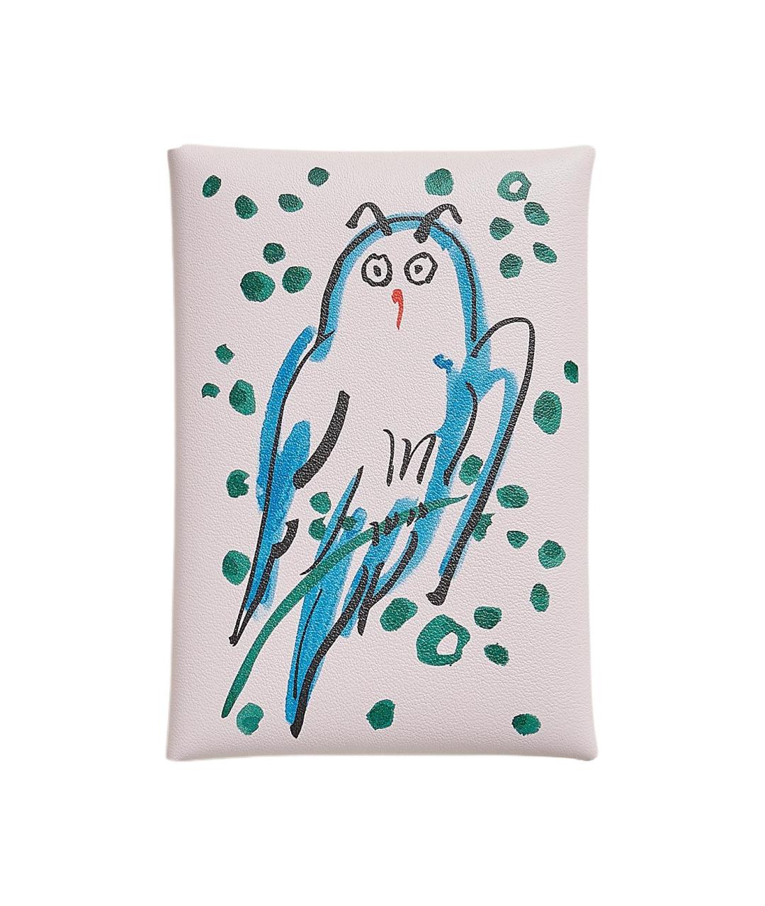 HERMES Фиолетовый кожаный кардхолдер, фото 2