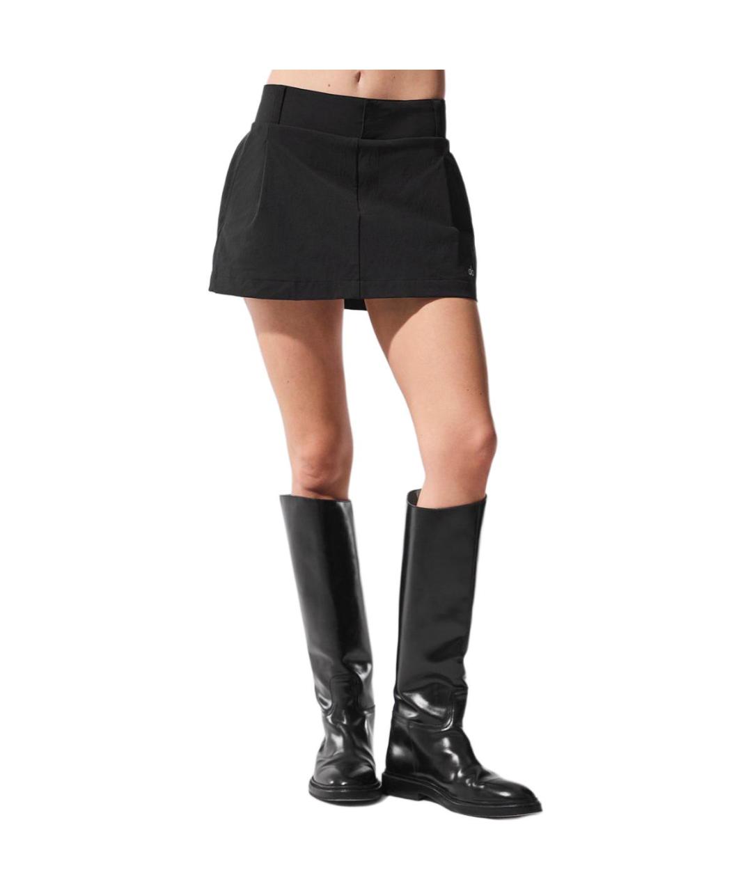 ALO YOGA Черная юбка-шорты, фото 3