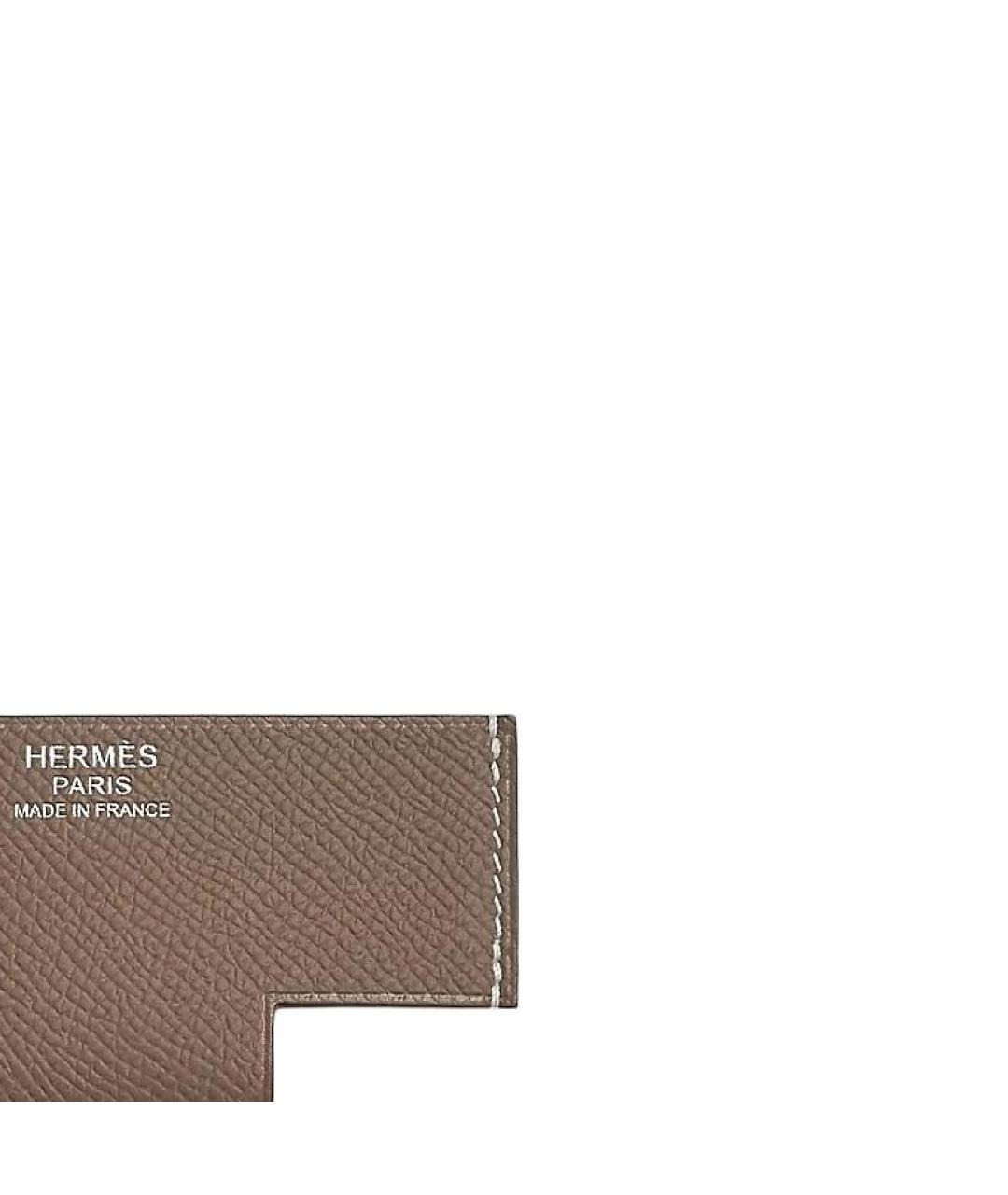 HERMES Коричневый кожаный кардхолдер, фото 3