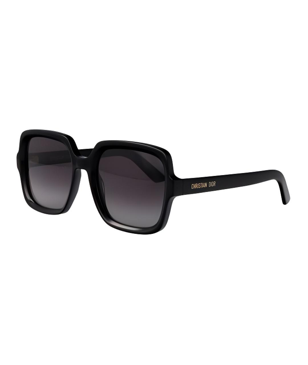 CHRISTIAN DIOR Черные пластиковые солнцезащитные очки, фото 1