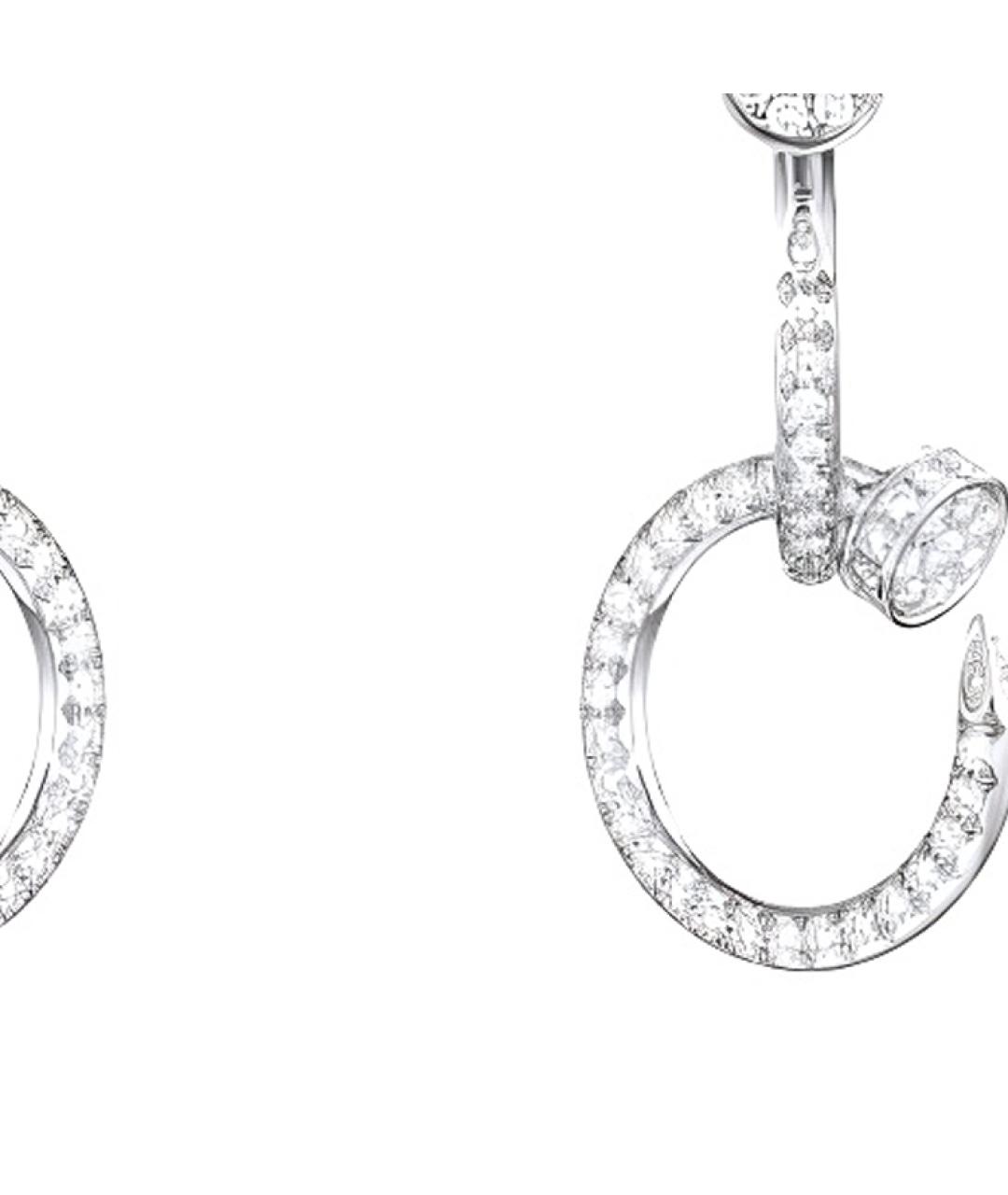 CARTIER Серебряные серьги из белого золота, фото 2