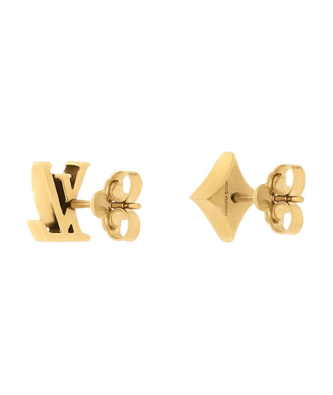 LOUIS VUITTON Золотые металлические серьги, фото 3