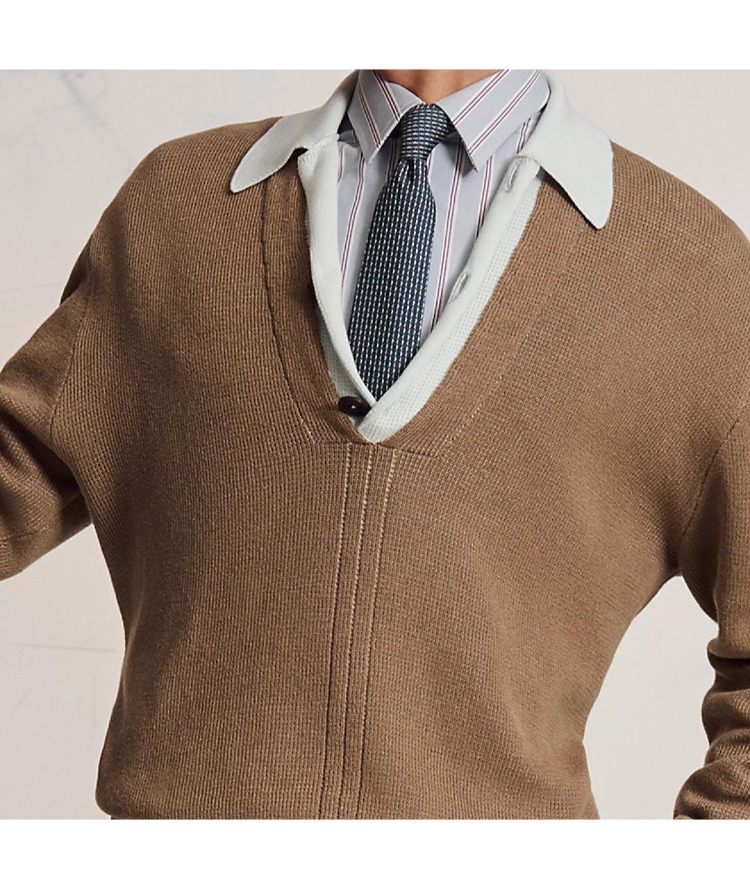 HERMES Темно-синий шелковый галстук, фото 3