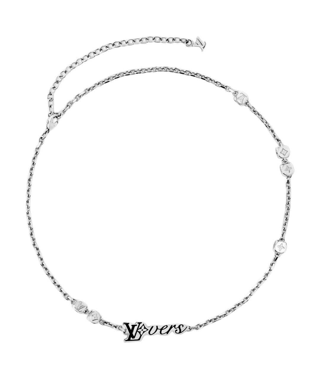LOUIS VUITTON Серебряная металлическая цепочка/подвеска, фото 2