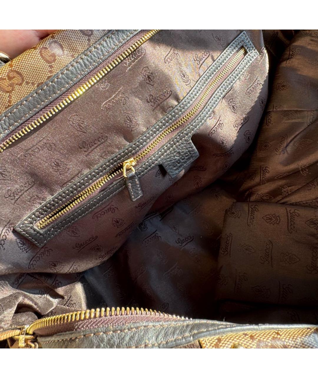 GUCCI Бежевая сумка с короткими ручками из лакированной кожи, фото 4