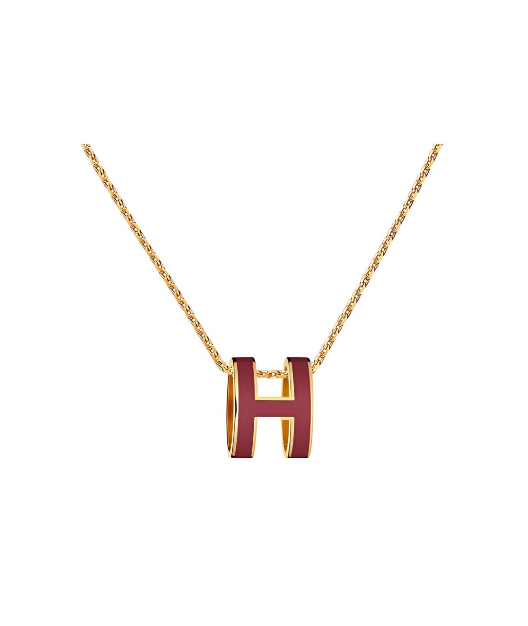 HERMES Бордовая металлическая подвеска, фото 1