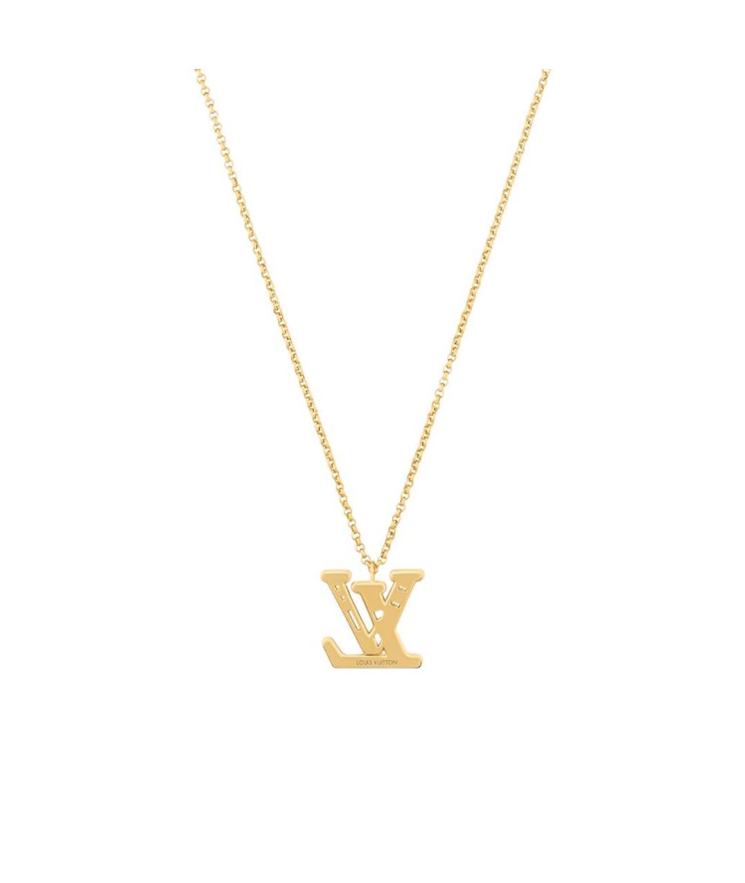 LOUIS VUITTON Золотая металлическая цепочка, фото 3