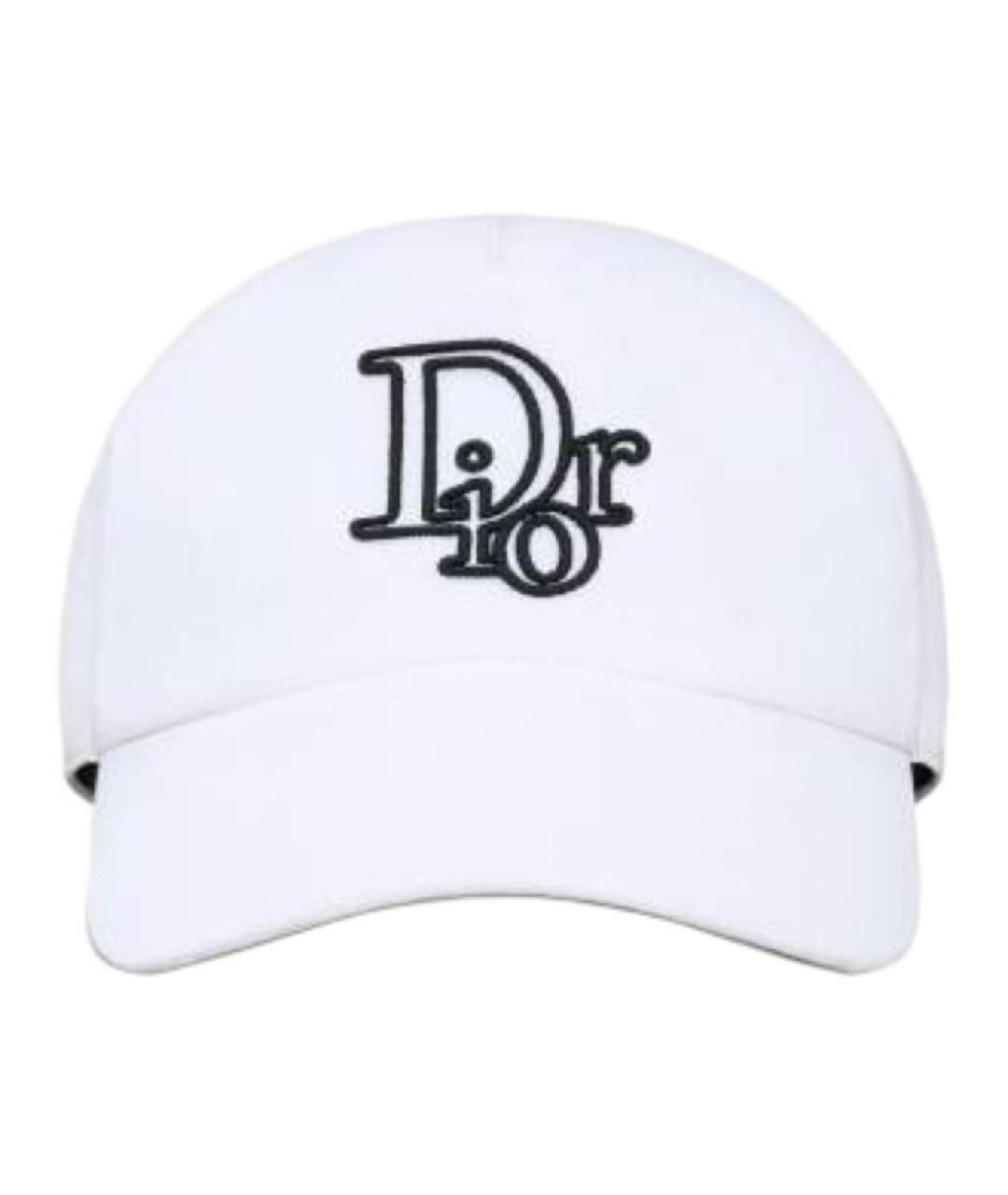 CHRISTIAN DIOR Белая хлопковая кепка, фото 2