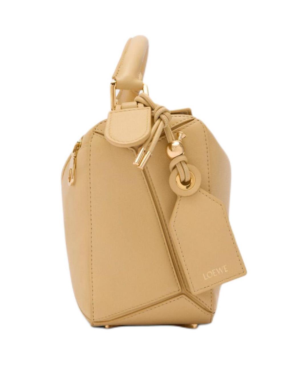 LOEWE Бежевая кожаная сумка через плечо, фото 5