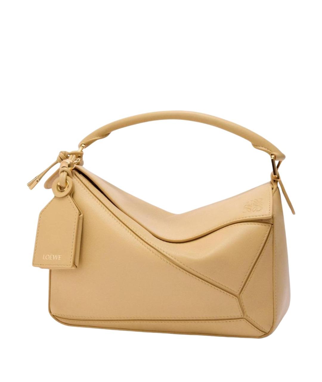 LOEWE Бежевая кожаная сумка через плечо, фото 1