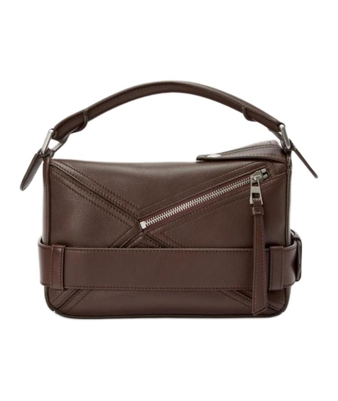 LOEWE Коричневая кожаная сумка через плечо, фото 6