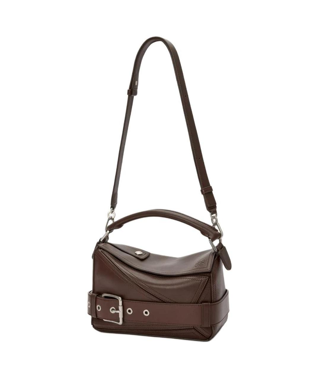 LOEWE Коричневая кожаная сумка через плечо, фото 2