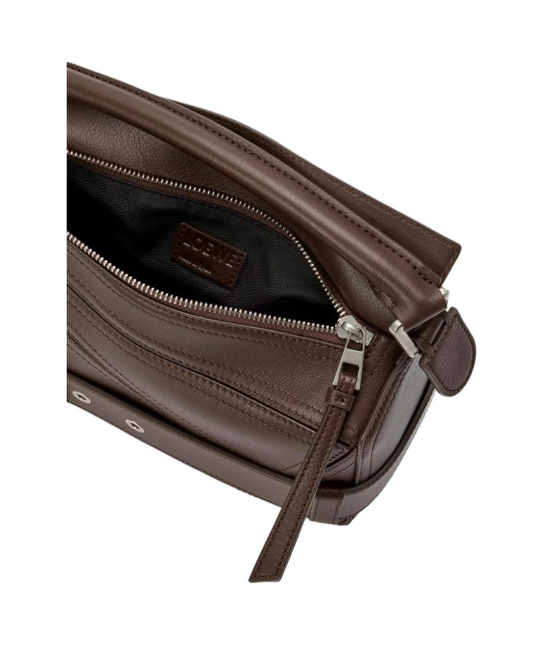 LOEWE Коричневая кожаная сумка через плечо, фото 8