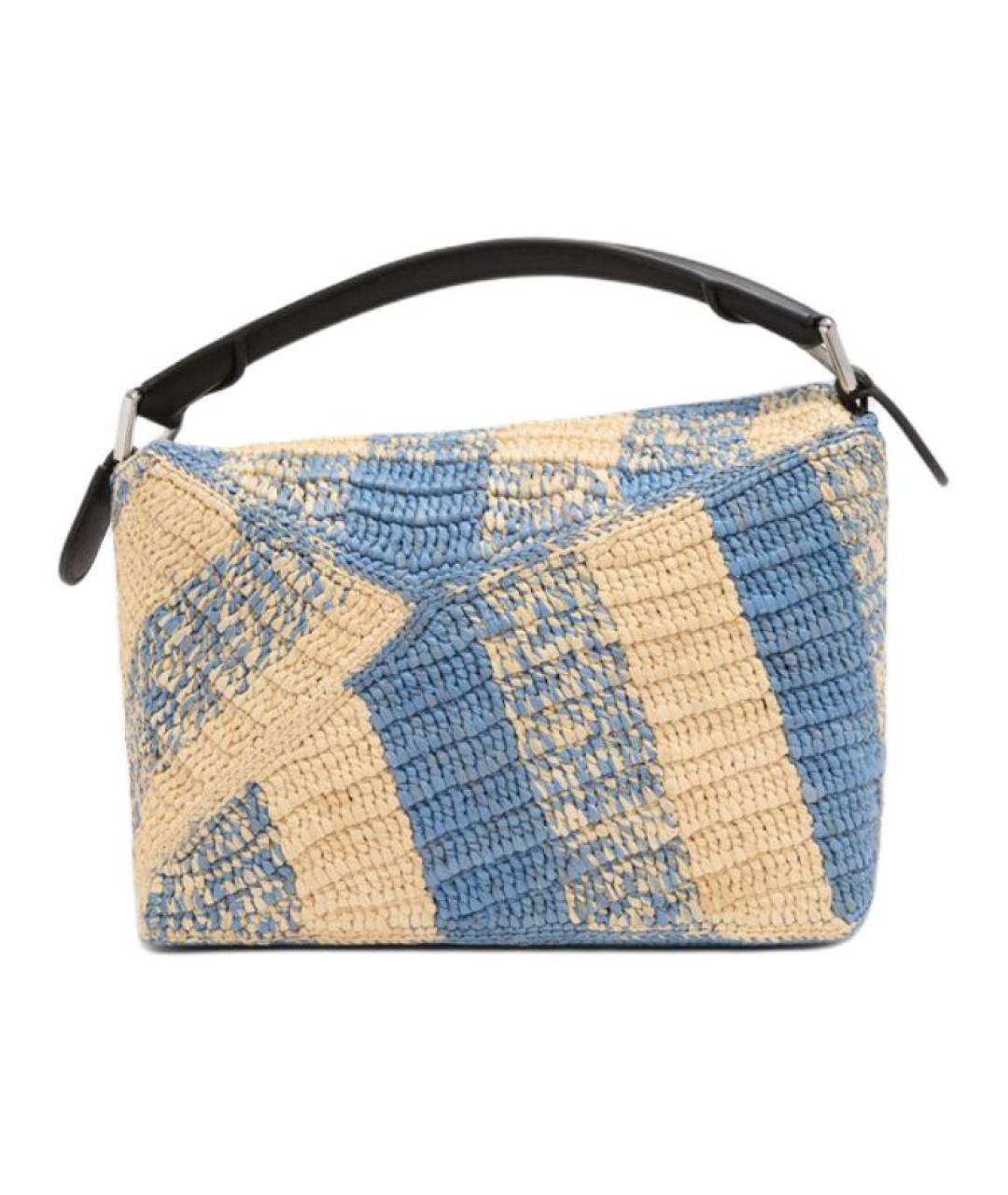 LOEWE Синяя пелетеная сумка через плечо, фото 6