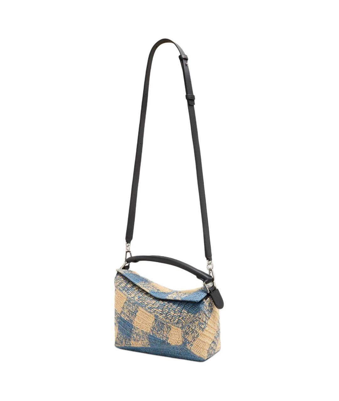 LOEWE Синяя пелетеная сумка через плечо, фото 3