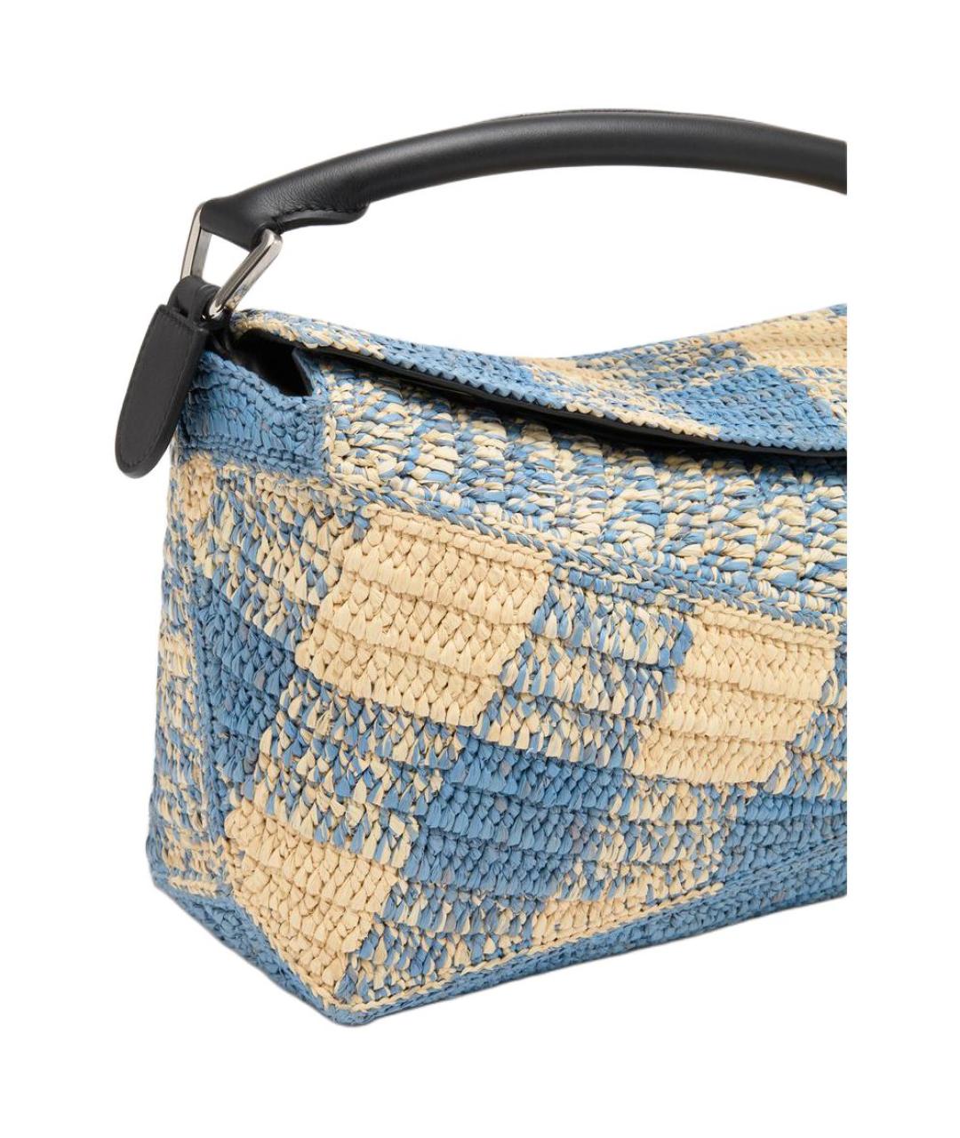 LOEWE Синяя пелетеная сумка через плечо, фото 8