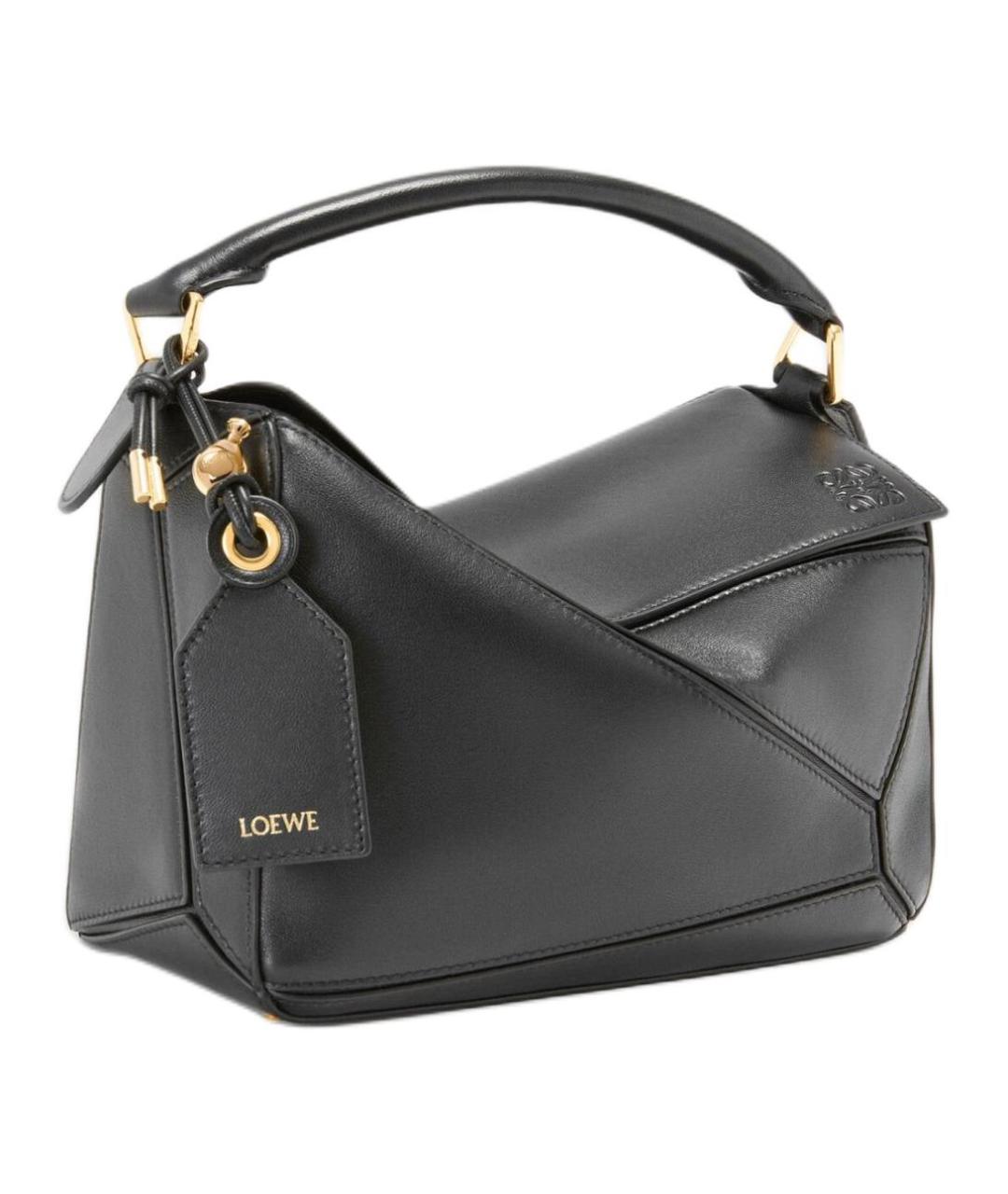 LOEWE Черная кожаная сумка через плечо, фото 3