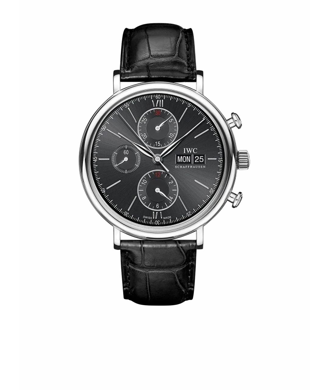 IWC Черные часы, фото 1