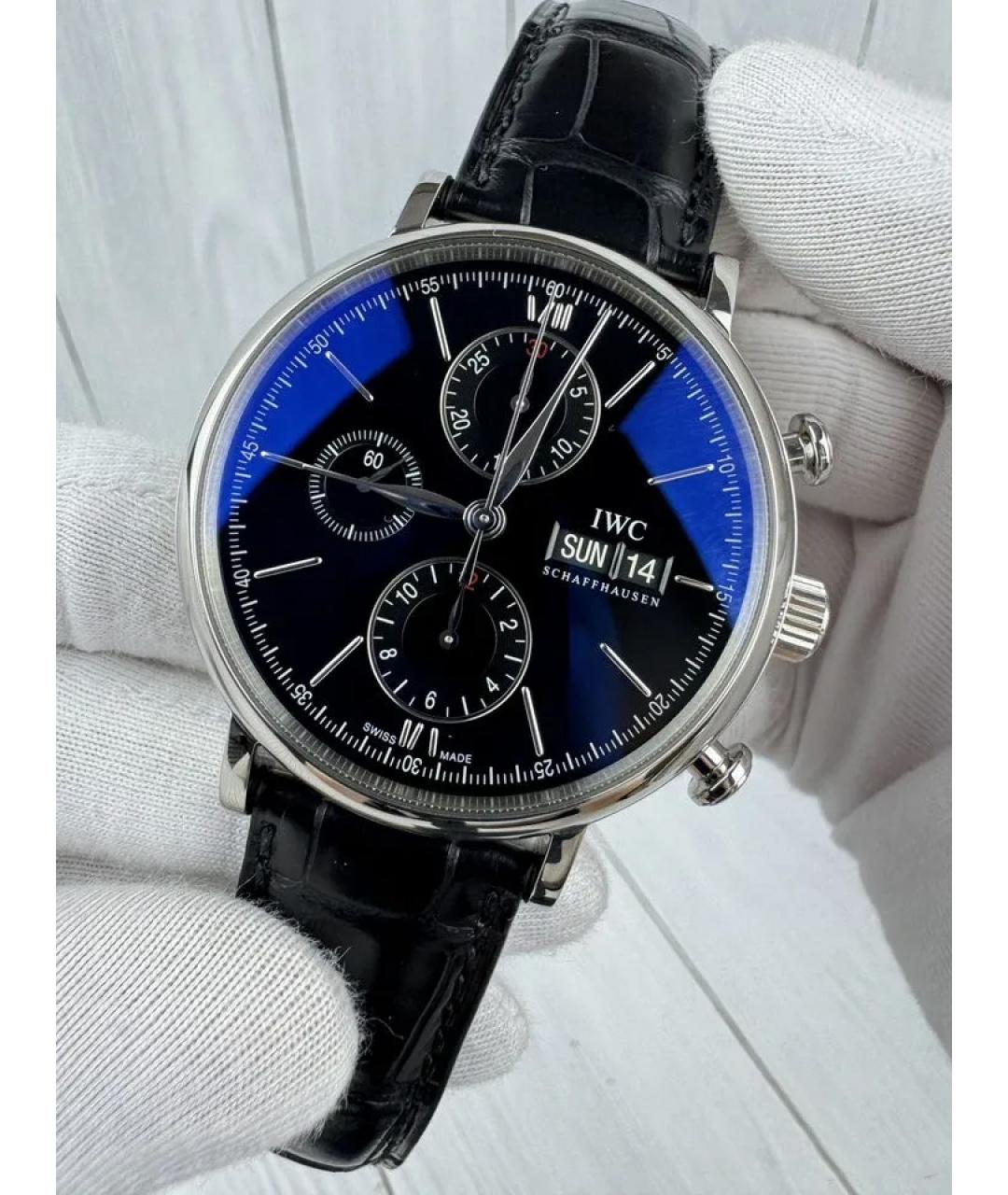 IWC Черные часы, фото 2