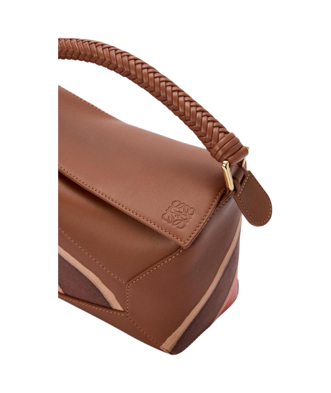 LOEWE Коричневая кожаная сумка через плечо, фото 8