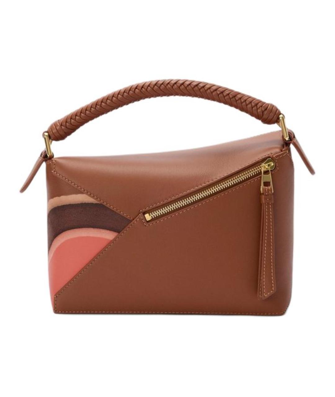 LOEWE Коричневая кожаная сумка через плечо, фото 6