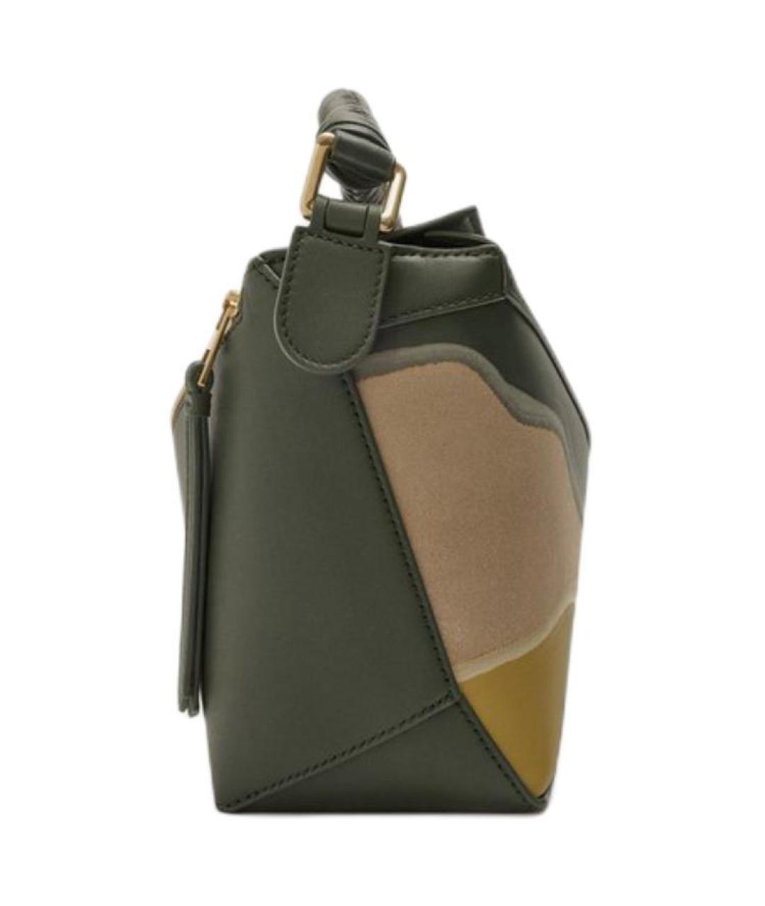 LOEWE Хаки кожаная сумка через плечо, фото 5