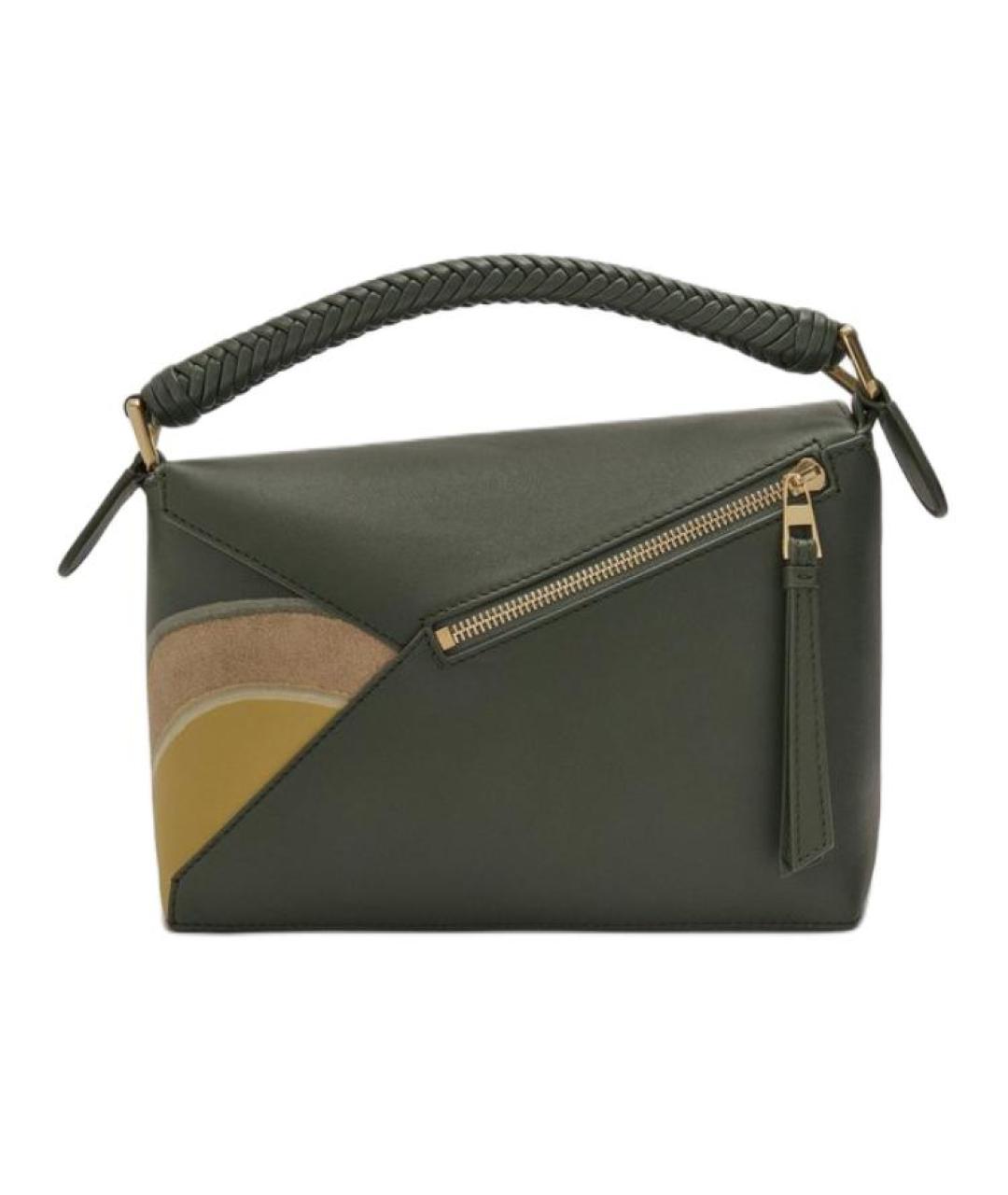 LOEWE Хаки кожаная сумка через плечо, фото 6