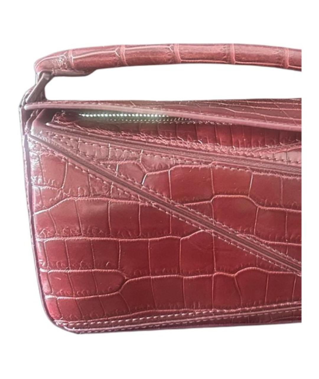 LOEWE Фуксия кожаная сумка через плечо, фото 4