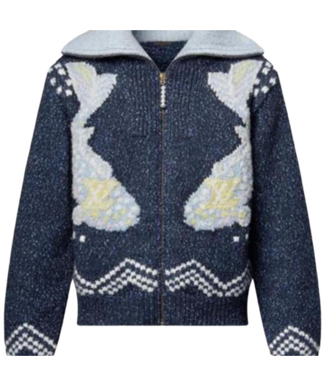 LOUIS VUITTON Темно-синий хлопковый джемпер / свитер, фото 2