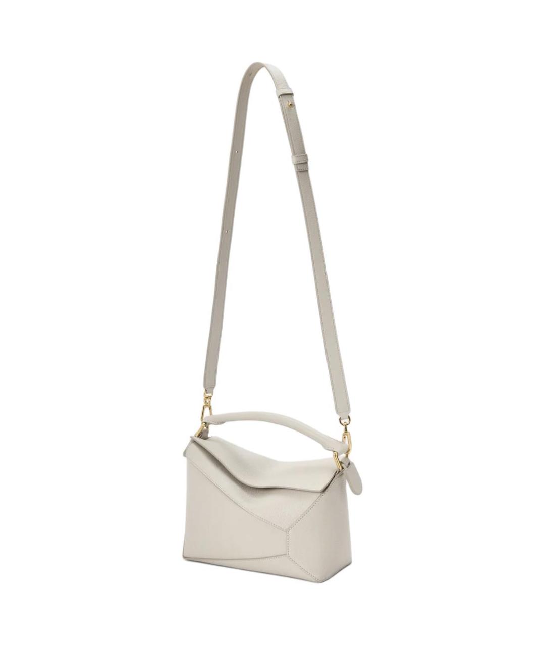 LOEWE Белая кожаная сумка через плечо, фото 4