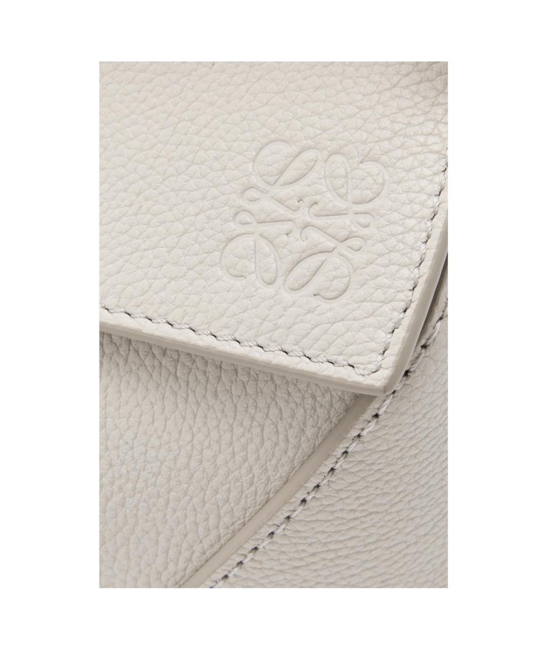 LOEWE Белая кожаная сумка через плечо, фото 8